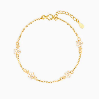 Golden Paired Star Bracelet