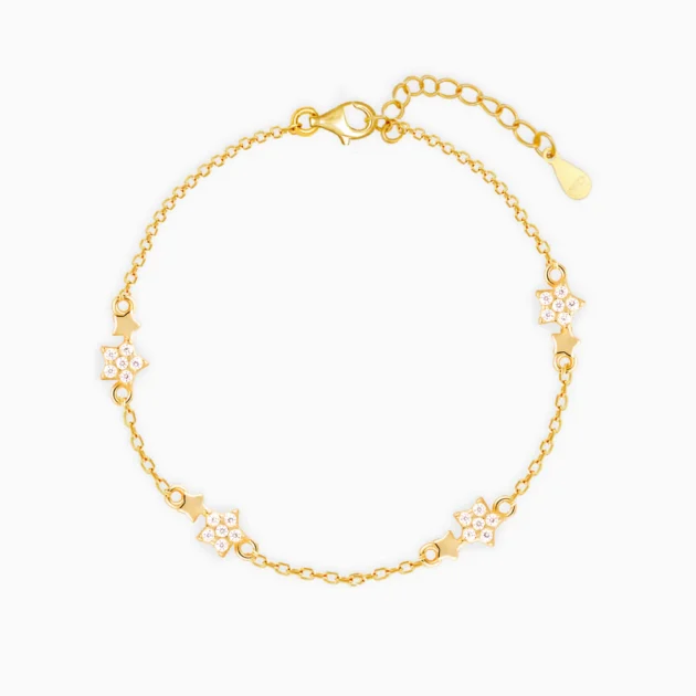 Golden Paired Star Bracelet